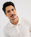 Polo manches courtes à motifs texturés homme